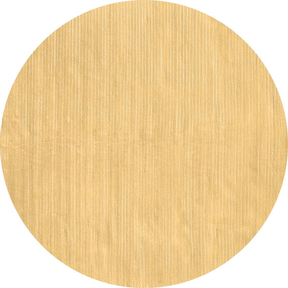 Ahgly Company Indoor Round Solid Brown Modern Area Rugs, 3' Round