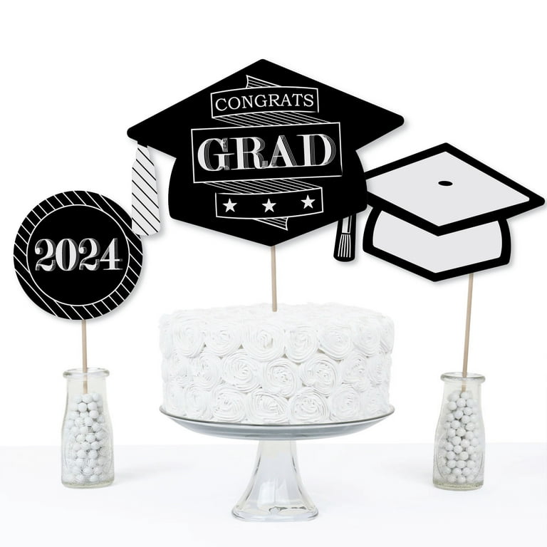 Big Dot Of Happiness Graduation Cheers - Diy Grad Cap Graduation Party Bottle  Topper Decorations - Set Of 20 : Target