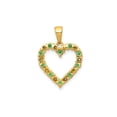 thumbnail image 3 of 1/3 Carat (Ctw) Natural Green Emerald Heart Pendant Necklace in 14K Yellow Gold with Chain, 3 of 6