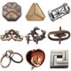 thumbnail image 4 of Rompecabezas mágico aguja dorada herradura cerradura cuadrada desbloquear cerradura Luban quemar cerebro cerradura Kong Ming cadena triangular alto coeficiente intelectual tomar cosas, 4 of 6