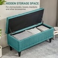thumbnail image 4 of HOMCOM Banc de Rangement à Dessus Rabattable, Banc Ottoman de Bout de Lit, Vert, 4 of 10