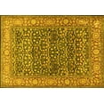 thumbnail image 1 of Ahgly Company Machine Washable Indoor Rectangle Persian Yellow Traditional Area Rugs, 5' x 8', 1 of 4