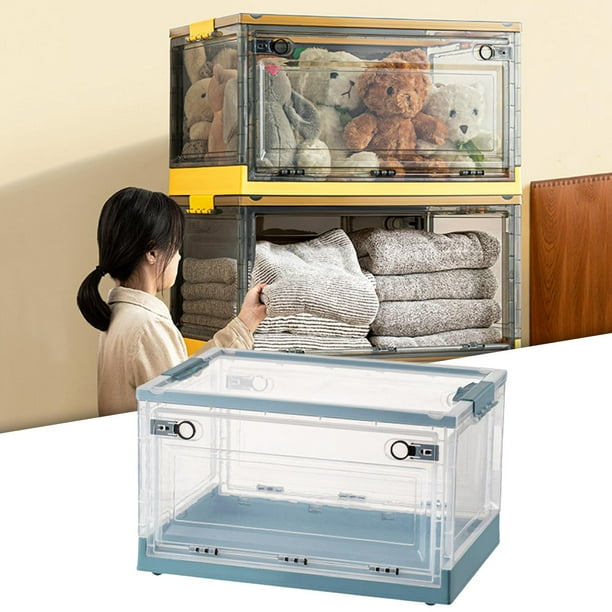 Caja de almacenamiento portátil Macarena Cubo Organizador con tapa Azul claro 60 cm x 42 cm x 35 cm