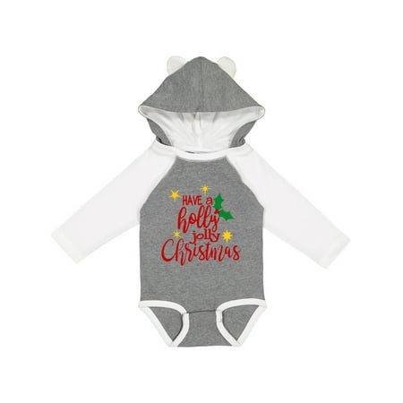 

Inktastic Holly Jolly Christmas with Yellow Stars Gift Baby Boy or Baby Girl Long Sleeve Bodysuit