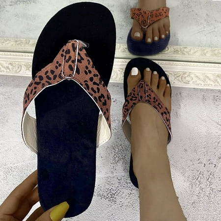 

Aayomet Platform Sandals Plus Flops Summer Beach Light Size Ladies Casual Fashion Flip Slippers Women s sandals Brown 8.5