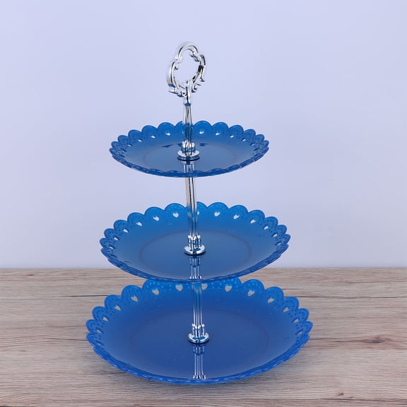 Raindrops Three-Tier Wedding Cake Stand 22x22CM Dessert Display Rack for Parties and Events