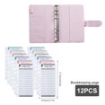 thumbnail image 4 of Budget Binder with 8 Zipper Pouch 12 Budget Sheets Leather Pocket Budget Planner Organizer for Money Saving Personal PVC Cash Envelopes Wallet Finances Organizer, 4 of 5