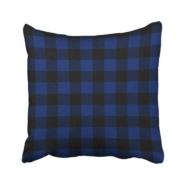 Funda de Almohada ABPHQTO Negro Otoño Azul Búfalo A Cuadros 40x40 cm