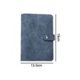 thumbnail image 2 of Funda para carpeta económica de cuero PU A6 con 12 bolsillos para carpetas A6, bolsas para hojas sueltas, carpeta económica de 6 anillas, sistema de sobres para efectivo, azul - Azul, 2 of 5