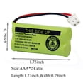 thumbnail image 2 of Batería para teléfono inalámbrico BAOBIAN BT183342/BT283342 2.4V 400mAh, 2 of 5