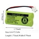 thumbnail image 2 of Batería para teléfono inalámbrico BAOBIAN BT183342, 2,4 V, 400 mAh, Ni-MH, paquete de 4, 2 of 5