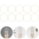 thumbnail image 2 of 10 aros atrapasueños de hierro hexagonales con diseño floral para decoración de mesa, 2 of 8