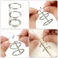 thumbnail image 3 of ZZBIQS 3 Ring Metal Loose Leaf Binder Rings with Hole Punch, Silver & Gold, 20 Count, 3 of 14