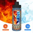 thumbnail image 5 of Cauagu Round Mandala Print 18oz Vacuum Insulated Stainless Steel Water Bottle,Coffee Travel Mug Spill Proof with Lid,Thermos Cup for Keep Hot/Ice Water Drinks, 5 of 7
