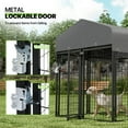 thumbnail image 6 of Magshion Outdoor Medium Dog Kennel with Waterproof Cover, Outdoor Wire Dog Kennel Playpen Crate with Lockable Door for Small/Medium Dog, Puppy Playpen Rabbit Run House Enclosure 4 x 6-1/4 x 4-2/3 ft, 6 of 9