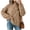 Khaki, variant on Staron Women's Oversized Sweaters Fall Winter Pullover Knit Round Neck Long Sleeve Casual Comfy Solid Tunic Tops Beige XXL