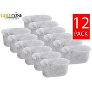 (12) GoldTone Charcoal Water Filters Fit All CUISINART and Braun Coffee Machines - DCC-RWF and BRSC004 Replacement Filters
