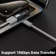 thumbnail image 2 of 2X Adaptador USB C A USB 3.2 2 en 1 con Puerto de Carga de 100 W, Convertidor 4/3 OTG para Ally, para , Negro, 2 of 5