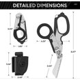 thumbnail image 2 of Trauma Scissors Emergency Scissors with Strap Cutter and Glass Breaker Foldable Stainless Steel Scissor Pliers, Rescue Tools for Outdoor Camping, 2 of 4