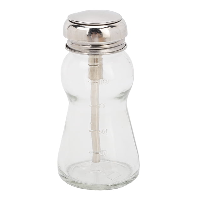 Botella dispensadora vacía de vidrio con bomba para quitar esmalte de uñas, tipo prensa, para maquillaje líquido de 100 ml