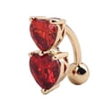 thumbnail image 3 of kurtrusly Heart Shape Crystal Rhinestone Belly Button Ring Navel Piercing Navel Bar Navel Piercing Rings Belly Rings, 3 of 6