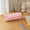 thumbnail image 2 of Lksixu Corduroy Pencil Pouch, Large Capacity Solid Color Pencil Case with Zipper, Aesthetic Stationery Organizer, Lightweight & Spacious Pencil Bag, Portable Travel Cosmetic Makeup Bag, 2 of 7