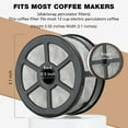 thumbnail image 2 of Reusable Coffee Filters 12 Cup for Percolator Pot Electric Replaces Paper Filters BPA Free - Disk/Wraparound, 2 of 4