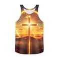 thumbnail image 5 of QSAWXQZ Men's Graphic Tank Tops Jesus Cross Printed Sleeveless T Shirts Christian Lightweight Breathable Muscle Shirts Athletic Summer Beach Casual Wear XL, 5 of 6