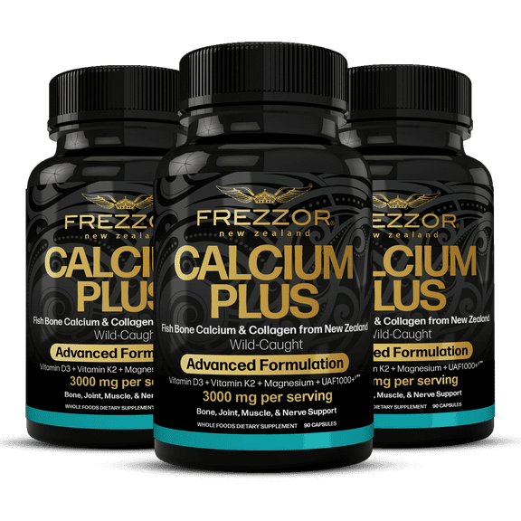<span style="font-size: 10.5pt;">FREZZOR Calcium Plus Magnesium, Highly Bioavailable Bone Supplement,</span> Vitamins K2 and D3, 3-Pack, 270 Capsules