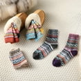 thumbnail image 2 of Wool Socks - Wool Socks for Women Men Soft Thick Warm Winter Knit Vintage Crew Socks Casual, 2 of 7
