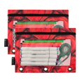 thumbnail image 2 of ALAZA 2 Pack Pencil Pouch Red Hearts Valentain Pattern Pencil Case for 3 Ring Binder Clear Window Pencil Bag Organizers, 2 of 6