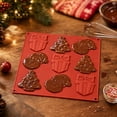 thumbnail image 3 of Christmas Elements Baking Mold Multi Cavity Cake Decoration Pan Holiday Chocolate Dessert Candy Tray DIY Cookie Sheet For Creative Family Holiday Baking Treats , Brown, 3 of 6