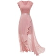 thumbnail image 3 of Vestido de cóctel elegante con escote en V para mujer, vestido de dama de honor, 3 of 6