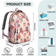 thumbnail image 5 of Pink Strawberry Plants Fruit Backpack for School,Cute School Bag,Schoolbag with Adjustable Shoulder Straps & Padded Back,16.9 Inch, 5 of 5