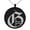 Black, variant on Stainless Steel Letter G Initial Old English Monogram Engraved Small Medallion Circle Charm Pendant Necklace