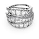 thumbnail image 1 of Anillo Swarovski Hyperbola con cortes mixtos en cristal transparente, 1 of 6