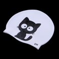 thumbnail image 4 of 3 Uds Gorro de Natación Elástico de Silicona con Patrón de Dibujos Animados para Mascotas, Gorro de Baño Deportivo para Niños, Gato Collins / Cathead Baoblaze Gorro de natación de silicona, 4 of 8
