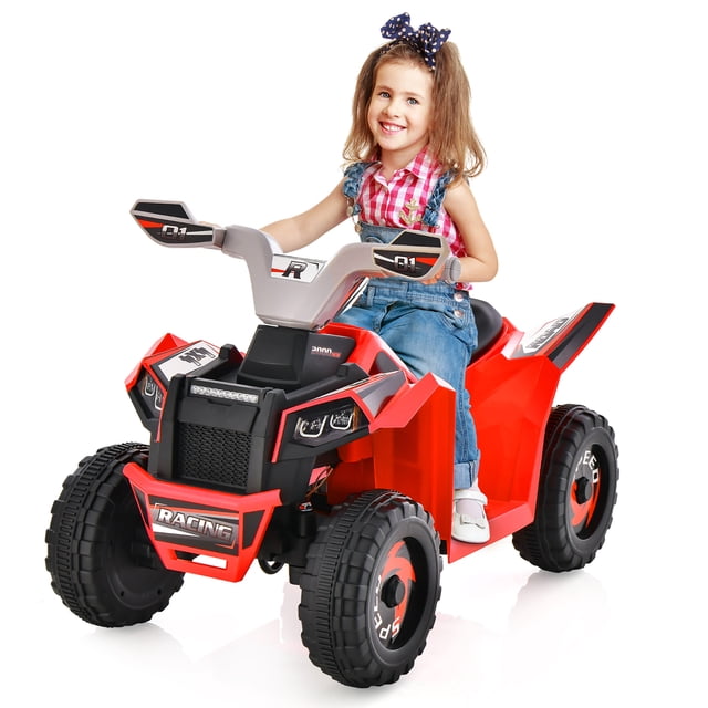 Gymax Kids Electric Ride On ATV Toy 6V Battery Powered Electric Vehicle Toy w/ Direction Control Red