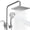 Bright Silver, variant on Dual Shower Head Combo Bright Silver 8'' High Rain With Handheld Spray 6+1 Settings