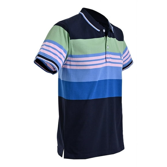 PLAYERA POLO DE MODELAJE FRANJAS MULTICOLOR3034-RPOLO-E XG HPC POLO