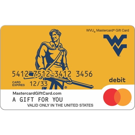 Mastercard® $20-$500 eGift Card West Virginia University (Plus $6.84 Purchase Fee) [Email Delivery]