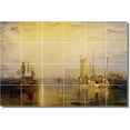 thumbnail image 1 of Ceramic Tile Mural-Joseph Turner Waterfront Painting 304. 72" w x 48" h using (24) 12 x 12 ceramic tiles, 1 of 3
