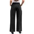 thumbnail image 5 of Women High Waisted Wide Leg Pleated Jeans Loose Elastic Denim Pants with Pockets, 5 of 6