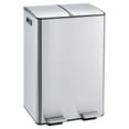 thumbnail image 2 of AKDSteel Poubelle et Bac de Recyclage à Double Compartiment de 16 Gallons, Acier Inoxydable, 2 of 8