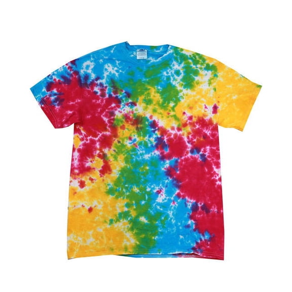 Adult 5.4 oz., 100% Cotton T-Shirt - MULTI RAINBOW - S