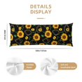 thumbnail image 3 of Fotbe Sunflowers3 Funda para Almohada Corporal con Diseño, Funda de Microfibra Ultrasuave de 20x54 Pulgadas, Ropa de Cama Elegante, 3 of 7