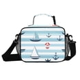 thumbnail image 5 of ALAZA Anchors Stripes Lunch Box Insulated Cooler Bag Reusable Tote Bags Shoulder Strap, 5 of 7