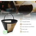 thumbnail image 7 of Permanent Coffee Filter, Reusable #4 Cone, Stainless Steel, 7 of 7