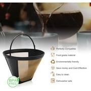 Permanent Coffee Filter, Reusable #4 Cone, Stainless Steel