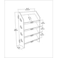 thumbnail image 7 of Aros Fesa Natural Oak Finish Bookcase Bookcshef Magazine Rack, 7 of 7